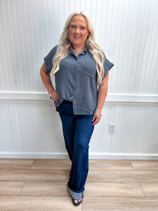 Emory Woven Airflow Button Down Top