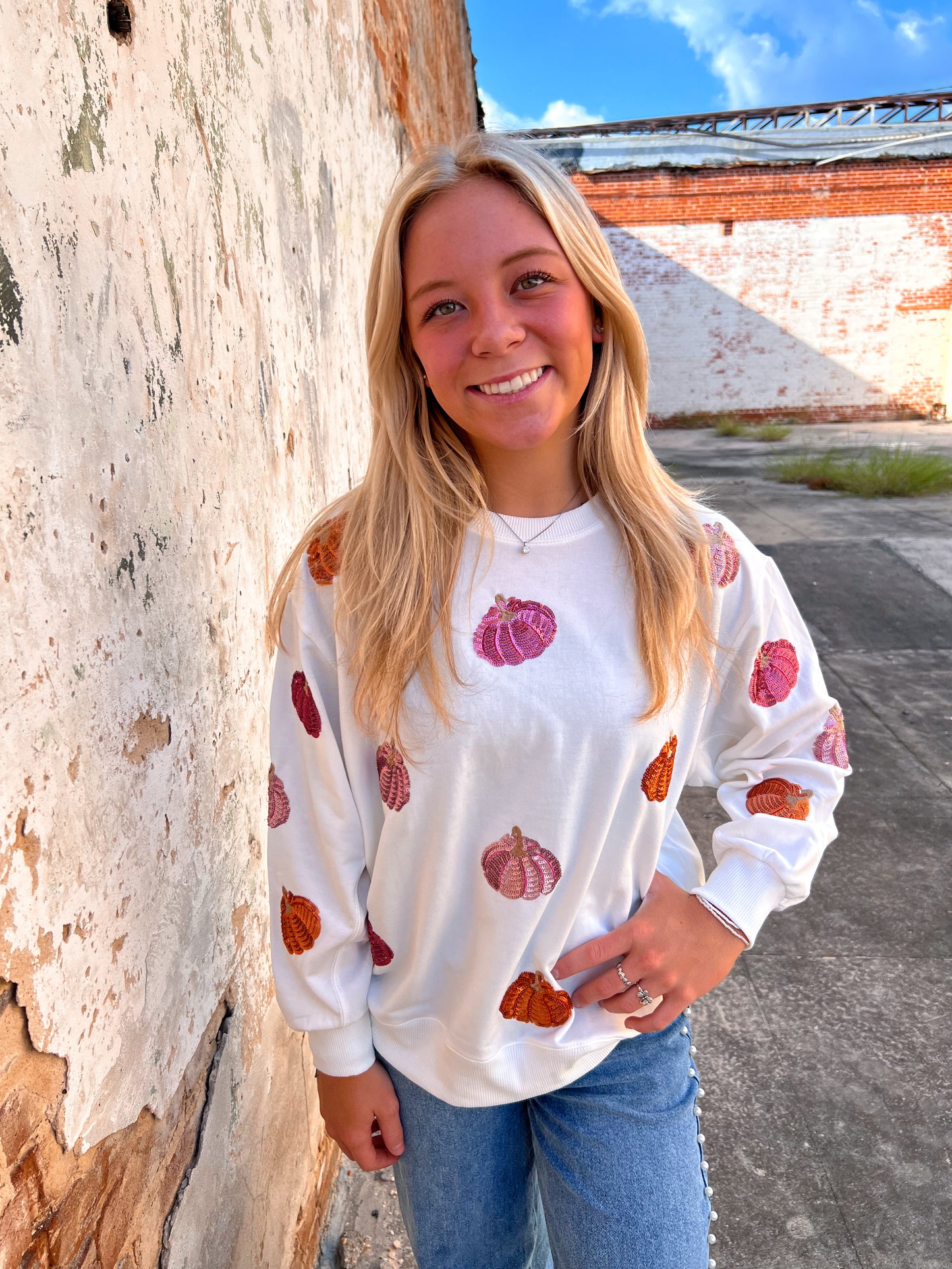 Mary Square Sarah Sweatshirt | Pumpkins