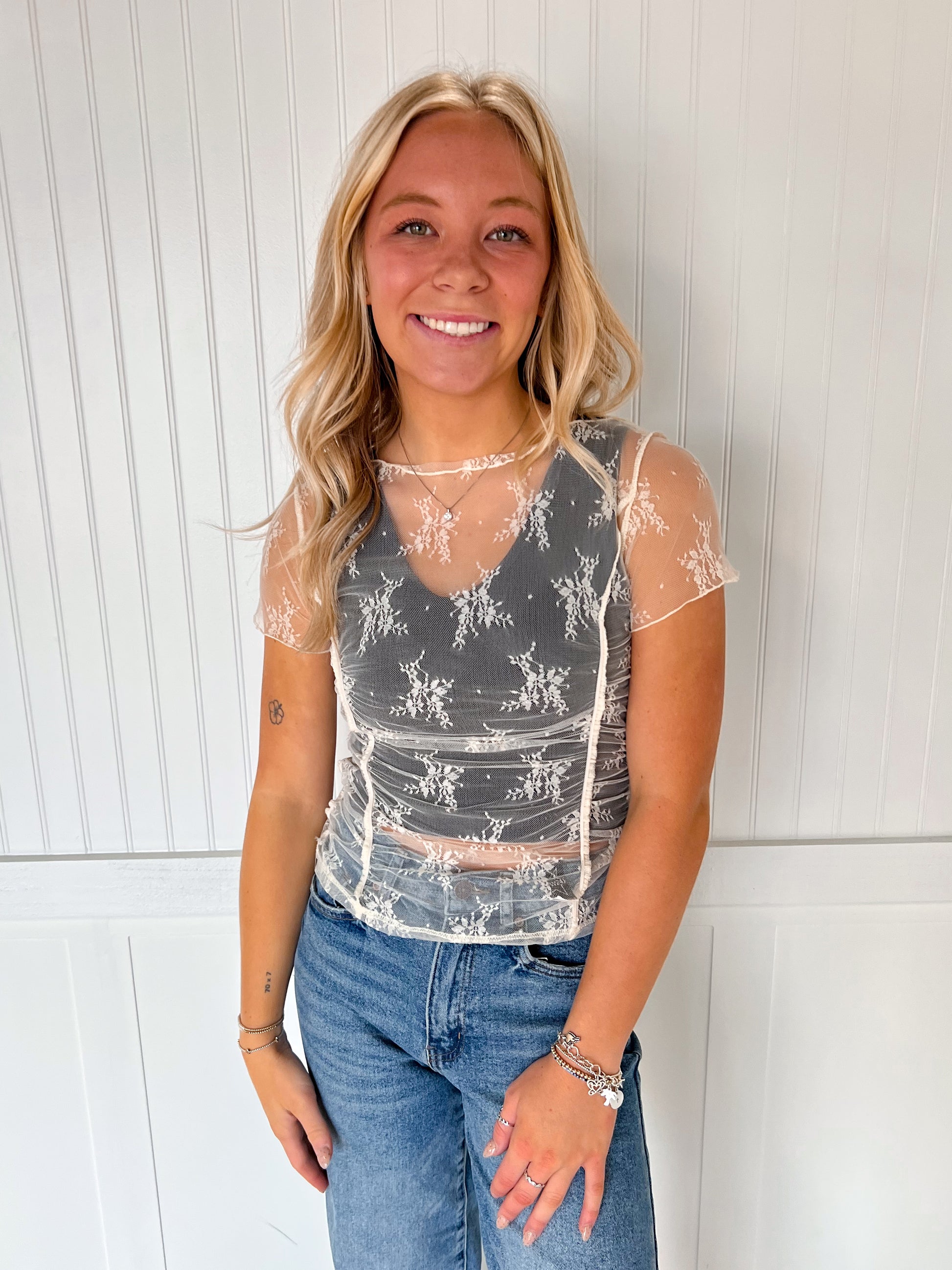 Sophie Sheer Lace Top-Listicle-Bin B4,FD 08/26/25,Tops Collection-The Twisted Chandelier