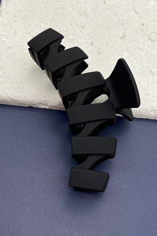 Matte Jumbo Wavy Non Slip Hair Claw Clip-JOSSLYN by wall to wall-40H389-The Twisted Chandelier