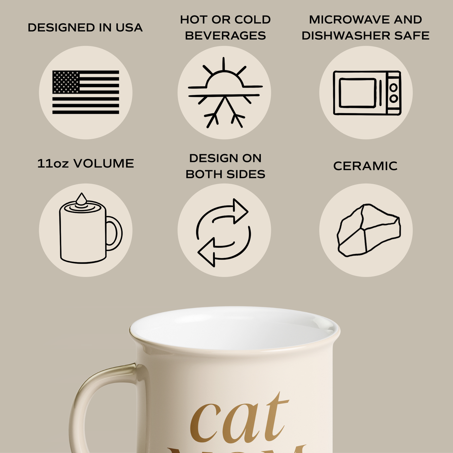 Cat Mom 11 oz Campfire Coffee Mug - Home Decor & Gifts-Sweet Water Decor-FD 04/23/24-The Twisted Chandelier