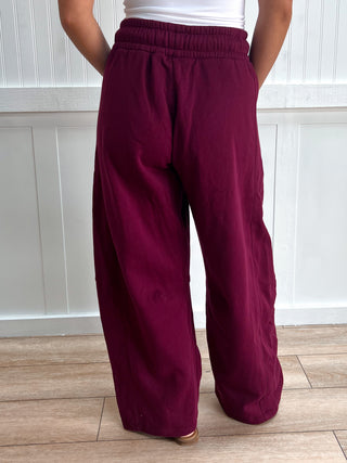 Ellison Fleece Barrel Leg Sweatpants-Pants-Zenana-bottoms,Fall Favorites,FD 09/19/26,gameday,NewArrival-The Twisted Chandelier