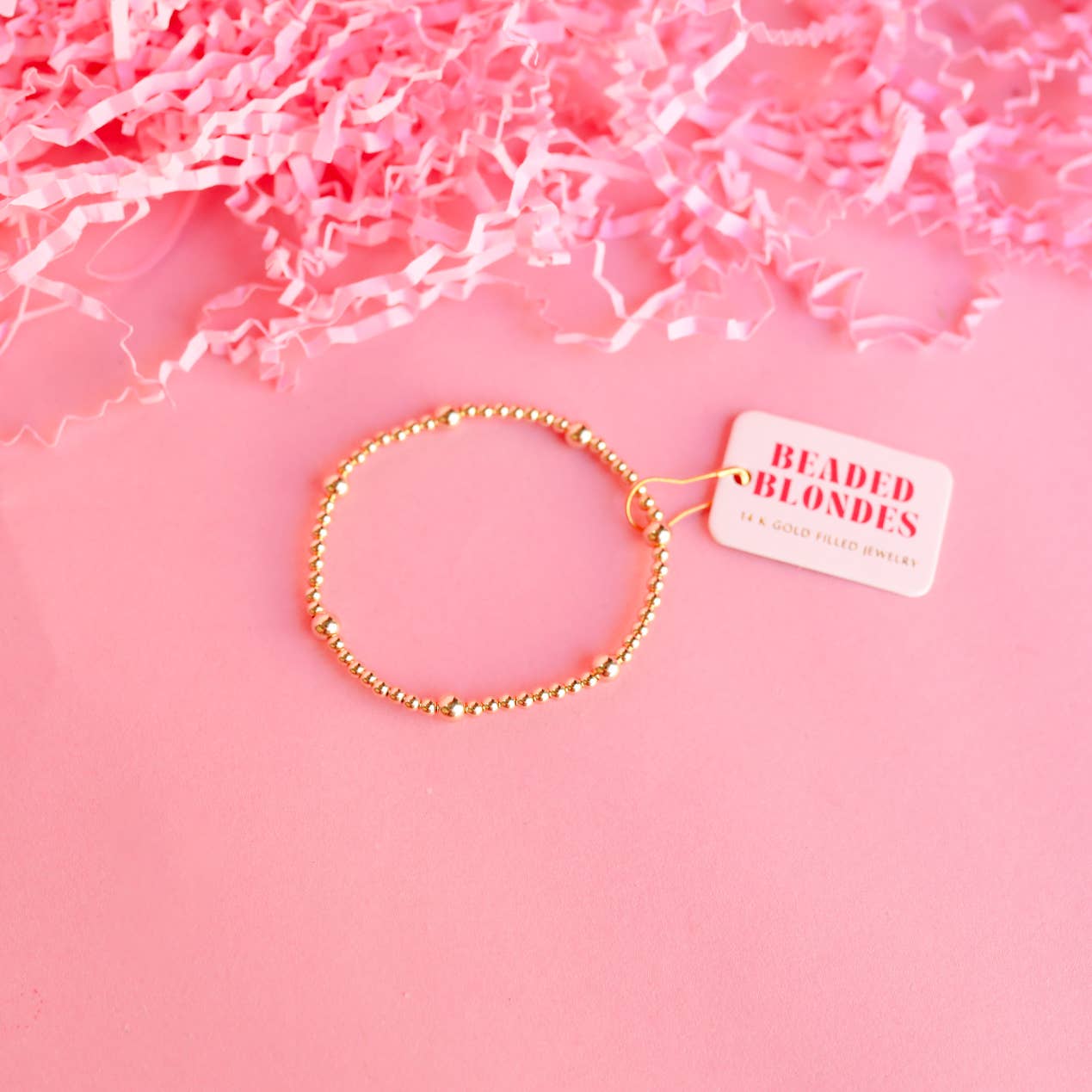 Olive Bracelet in Gold-Beaded Blondes-The Twisted Chandelier