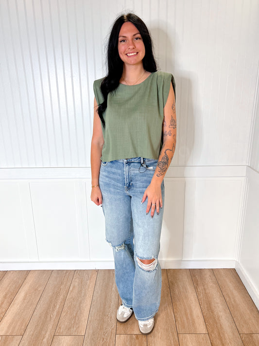 Indie Solid Woven Top-VERY J-Bin d2,FD 06/03/25,NT12090SET,OGP 34.99,Tops Collection-The Twisted Chandelier