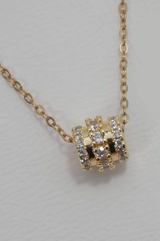 18K Stainless Steel Tarnish Free Barrel Necklace-Necklace-JOSSLYN by wall to wall-40NK9704-The Twisted Chandelier