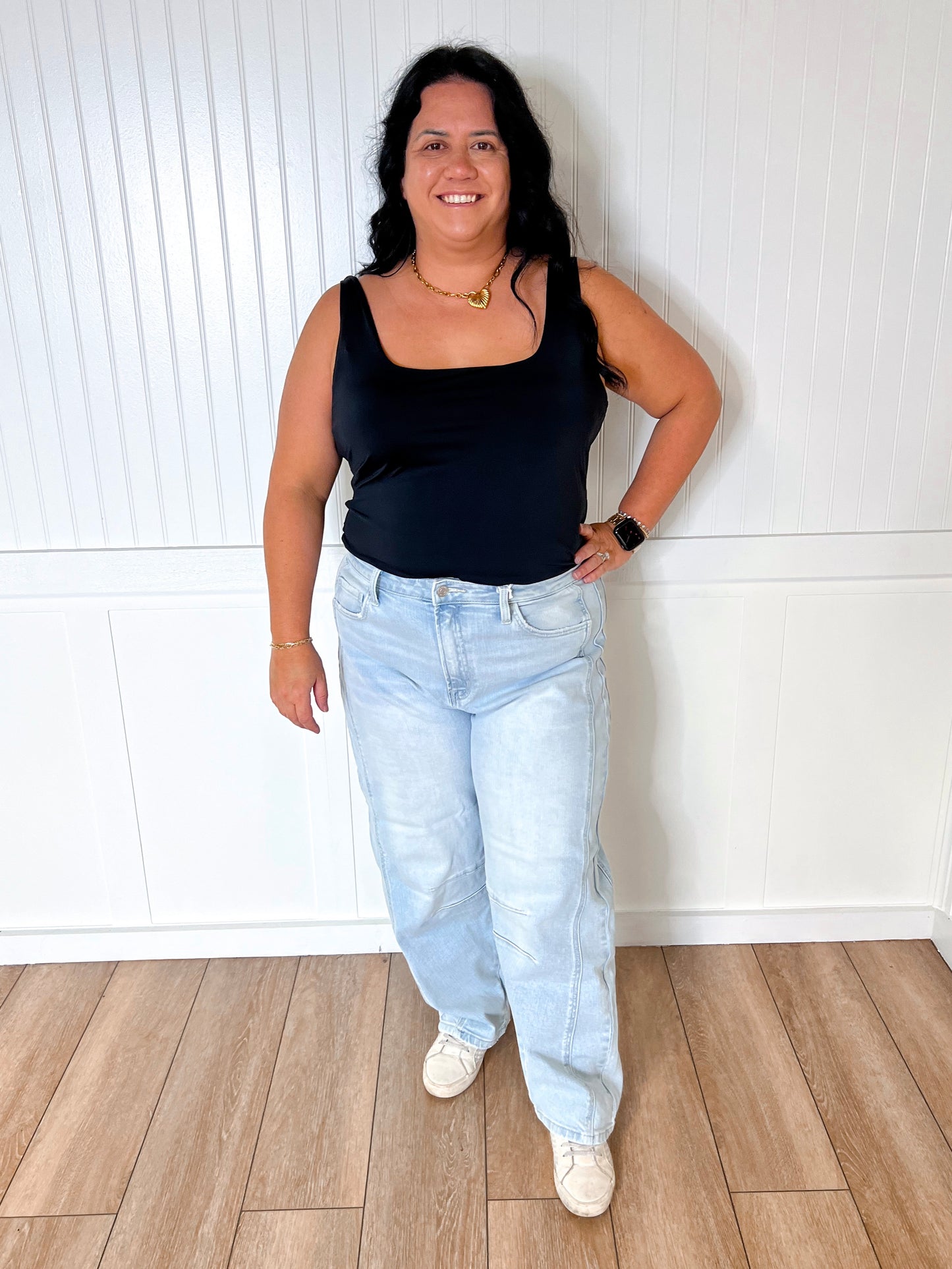 Louanne High Rise Light Wash Barrel Leg Jeans-FLYING MONKEY-bottom,bottoms-The Twisted Chandelier