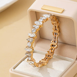 Crystal Gold-Tone Stretch Statement Bracelet-Bracelet-JOSSLYN by wall to wall-80B1786-The Twisted Chandelier