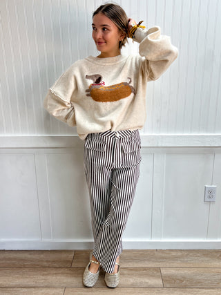 Della Striped Cotton Two Pocket Pants-Pants-Anniewear-bottoms,Fall Favorites,FD 10/07/26,NewArrival-The Twisted Chandelier
