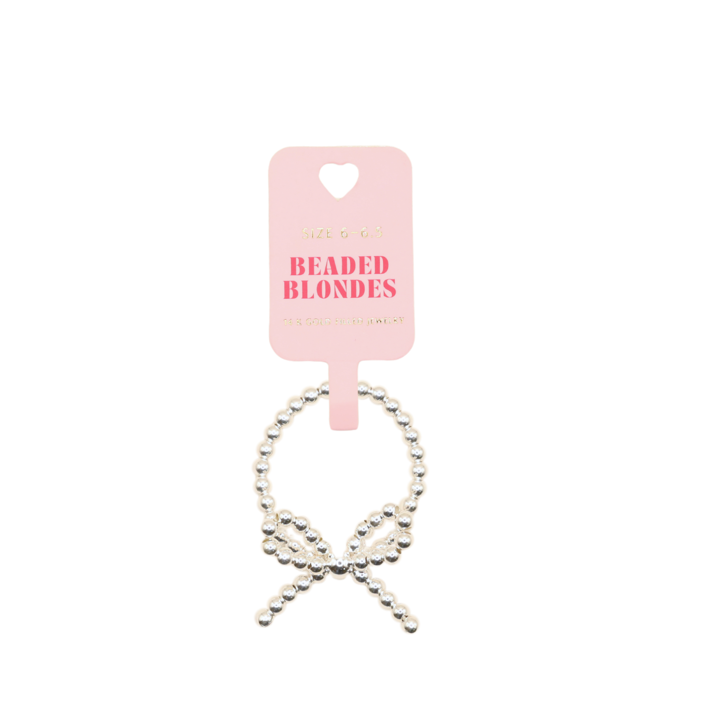 Silver Bow Ring-Beaded Blondes-The Twisted Chandelier