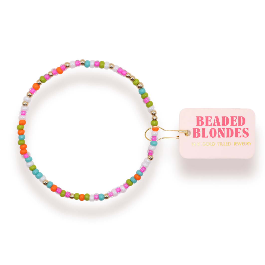 Groovy Sprinkle Anklet-Beaded Blondes-The Twisted Chandelier