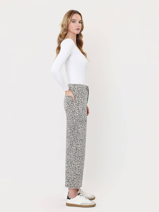 Maxine High Rise Leopard Print Utility Barrel Jeans-Pants-Lovervet by VERVET-bottoms,Fall Favorites,LV2309LPD,NewArrival-The Twisted Chandelier