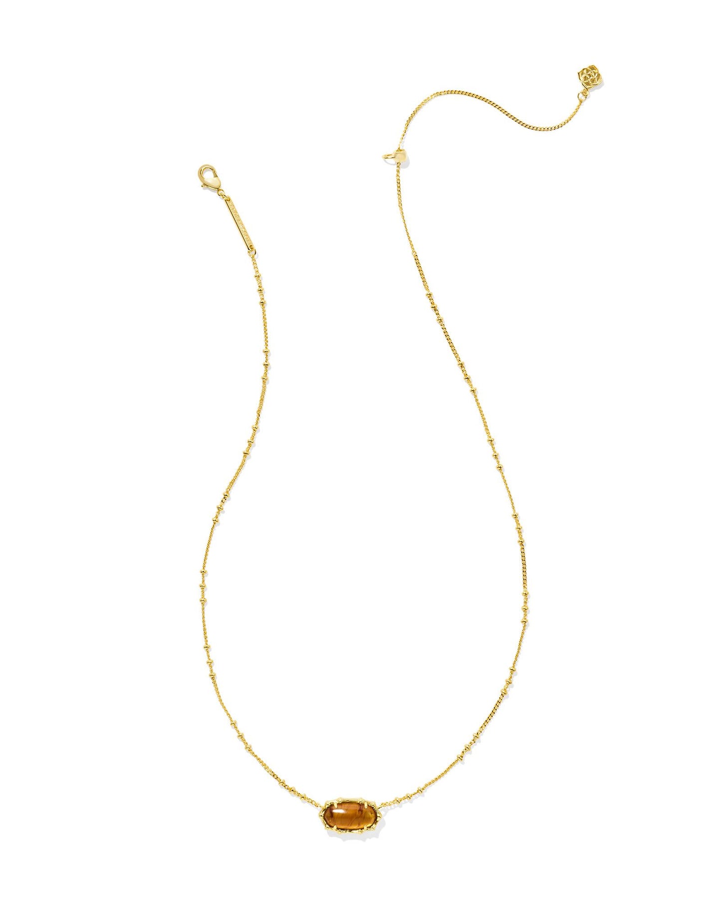 Kendra Scott Elisa Bamboo Frame Short Pendant Necklace Gold Marble Amber Illusion-Necklaces-Kendra Scott-CR 09/05/24, FD 09/10/24, N00727GLD-The Twisted Chandelier