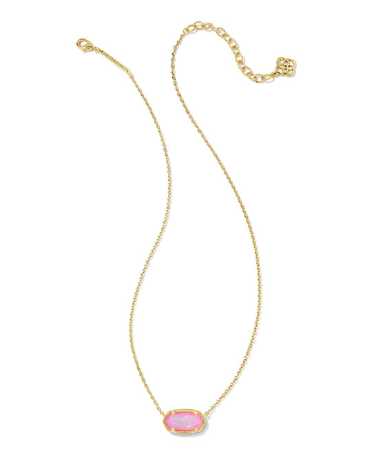 Kendra Scott Elisa Short Pendant Necklace Gold Blush Ivory Mother of Pearl-Necklaces-Kendra Scott-FD 05/20/24, N5067GLD-The Twisted Chandelier