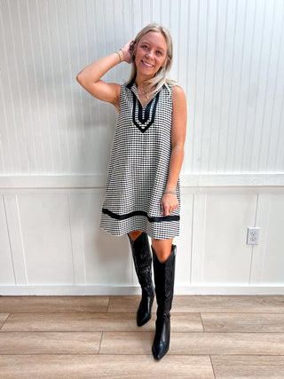 Presley Gingham Sleeveless Midi Dress-Dress-ENTRO-DJR,FD 04/14/26-The Twisted Chandelier