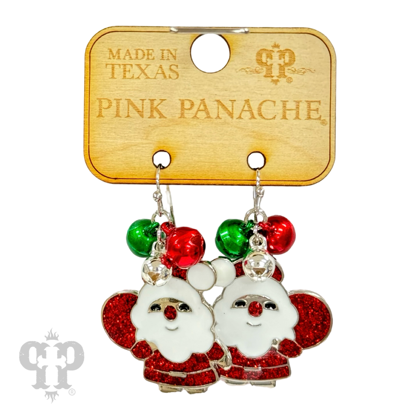 Pink Panache Santa Charm Earrings-Pink Panache Brands-Silver-The Twisted Chandelier