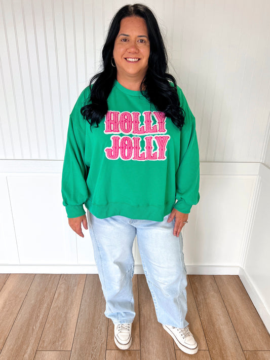 Mary Square Millie Sweatshirt | Holly Jolly-Sweatshirt-Mary Square-BIN A 3,Christmas tote ct1,OGP 57.95,Tops Collection-The Twisted Chandelier