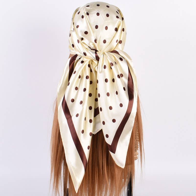 Large Polka Dot Print Bandana Scarf-JOSSLYN by wall to wall-40SC694-The Twisted Chandelier