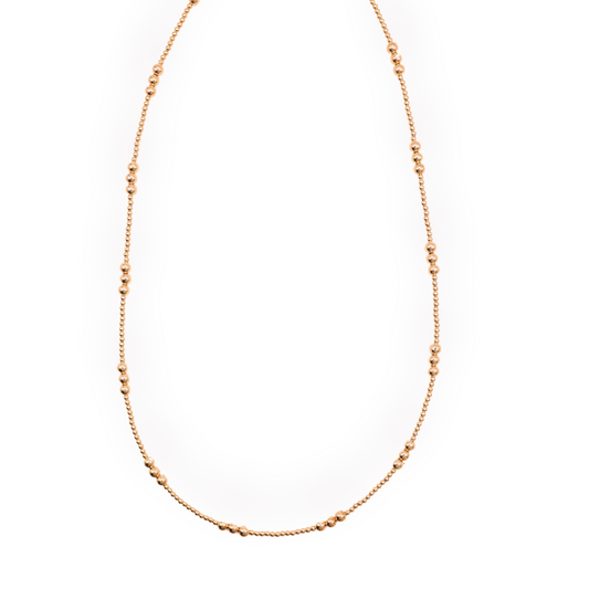 ILY Gold Beaded Necklace-Beaded Blondes-The Twisted Chandelier