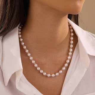Natural Stone Semi-Precious Pearl Necklace-Necklace-JOSSLYN by wall to wall-40NK9659-The Twisted Chandelier