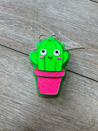 Smiley Cactus Car Freshie