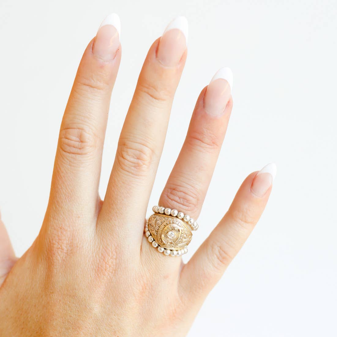 Lauren Beaded Band in Silver-Beaded Blondes-The Twisted Chandelier