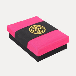 Pink Silk Gift Box with Gold Embroidery-BuDhaGirl-The Twisted Chandelier
