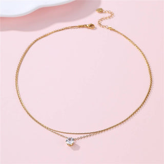 18K Stainless Steel tarnish Free Layered Necklace-Necklace-JOSSLYN by wall to wall-40NK9682-The Twisted Chandelier