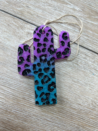 Cheetah Cactus Car Freshie