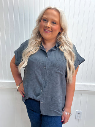 Emory Woven Airflow Button Down Top