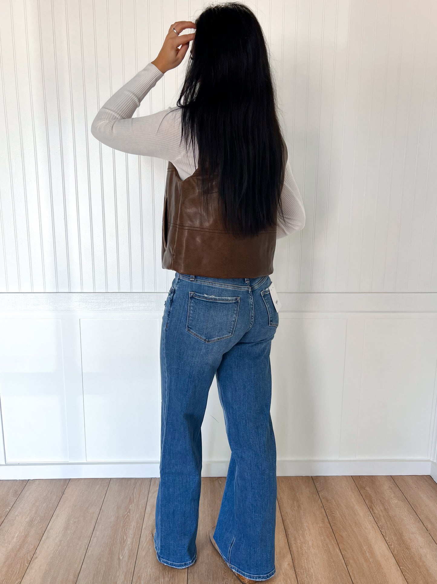 Peggy Mid Rise Full Length Wide Leg Jeans-VERVET by FLYING MONKEY-bottom,bottoms,FD 12/17/25-The Twisted Chandelier