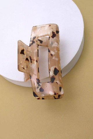 Rectangle Cellulose Hair Claw Clip-JOSSLYN by wall to wall-BROWN-The Twisted Chandelier
