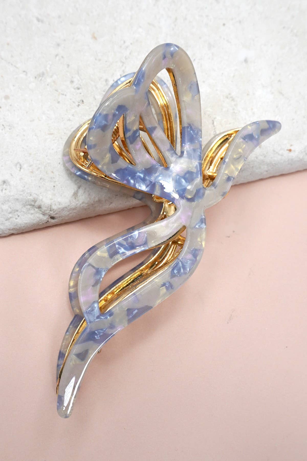 Premium PVC Toile Pattern Bow Hair Claw Clips-JOSSLYN by wall to wall-40H928-The Twisted Chandelier