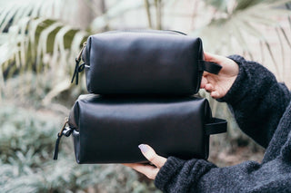 Personalized Leather Dopp Kit & Toiletry Bag, Customized Groomsmen Gift Toiletry Bag, Monogrammed Mens Toiletry Bag, Gift for Him-Luxe Range Leather-The Twisted Chandelier