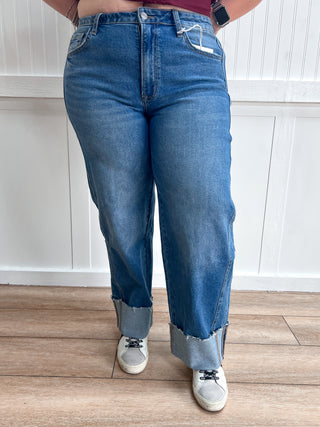 Collins High Rise Cuffed Barrel Jeans-Pants-Lovervet by VERVET-bottoms,FD 07/25/26-The Twisted Chandelier