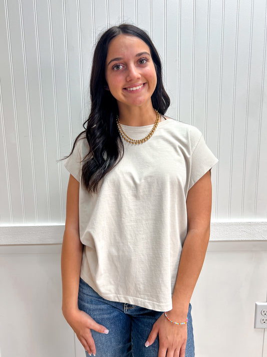 Emerson Sleeveless Round Neck Garment Dye T-Shirt