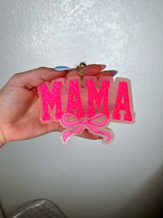 Mama with Bow Car Freshie-Southern Creek Wholesale-Bombshell-Light pink-The Twisted Chandelier