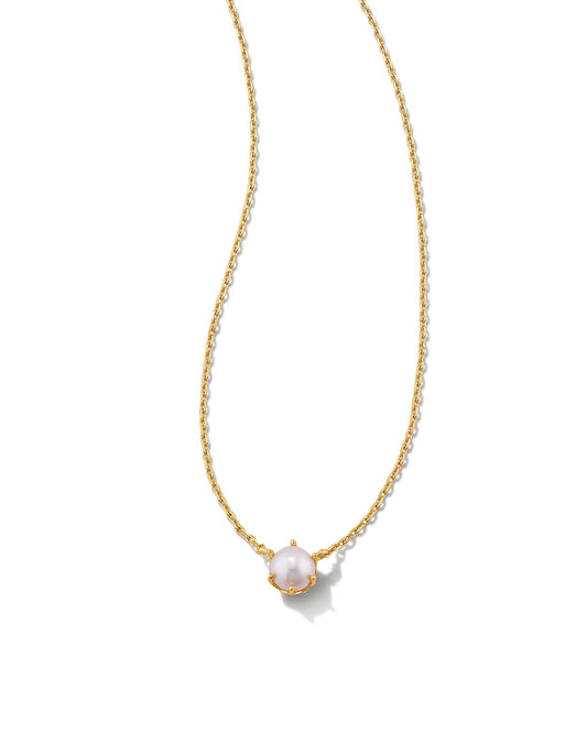 Kendra Scott Ashton Pearl Pendant Necklace Gold White Pearl-Kendra Scott-N00089GLD-The Twisted Chandelier