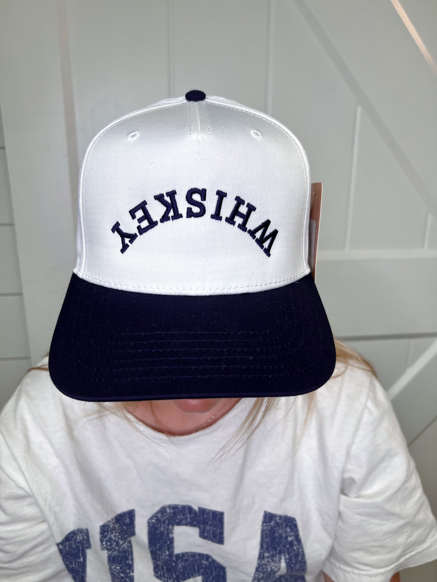 WHISKEY Upside Down Vintage Trucker Hat-Katydid-The Twisted Chandelier