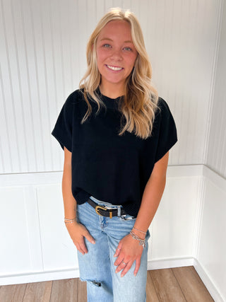 Marcie Dropped Shoulder Sweater Top - Black-PINCH-05/26/26,FD 12/22/25,OGP 59.99,Tops Collection-The Twisted Chandelier