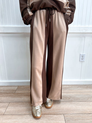 Blake Color Block Elastic Waist Wide Leg Pants