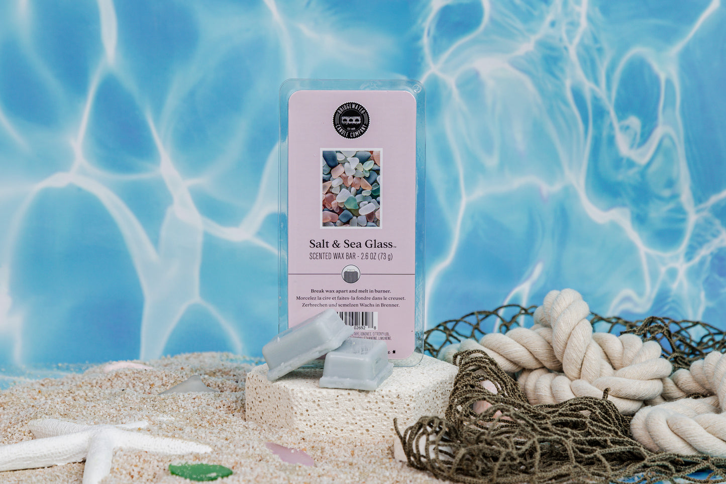 Bridgewater Scented Wax Bar Salt & Sea Glass-Candles-Bridgewater-1000002531,TTCB2549-The Twisted Chandelier