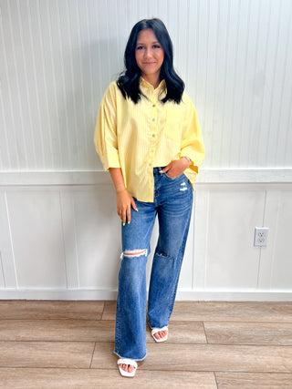 Charlie Stripe Elbow-Length Dolman Sleeve Top-ENTRO-FD 05/14/26,Tops Collection-The Twisted Chandelier
