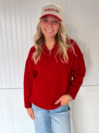 Myra Collared Half Zip-Up Long-Sleeve Knitted Sweater Top-Vine & Love-02/10/26,03/02/26,1/16/26,Double mystery bags,Winter bin-The Twisted Chandelier