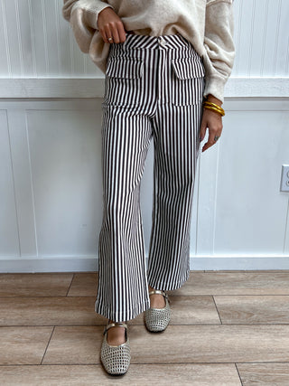 Della Striped Cotton Two Pocket Pants-Pants-Anniewear-bottoms,Fall Favorites,FD 10/07/26,NewArrival-The Twisted Chandelier