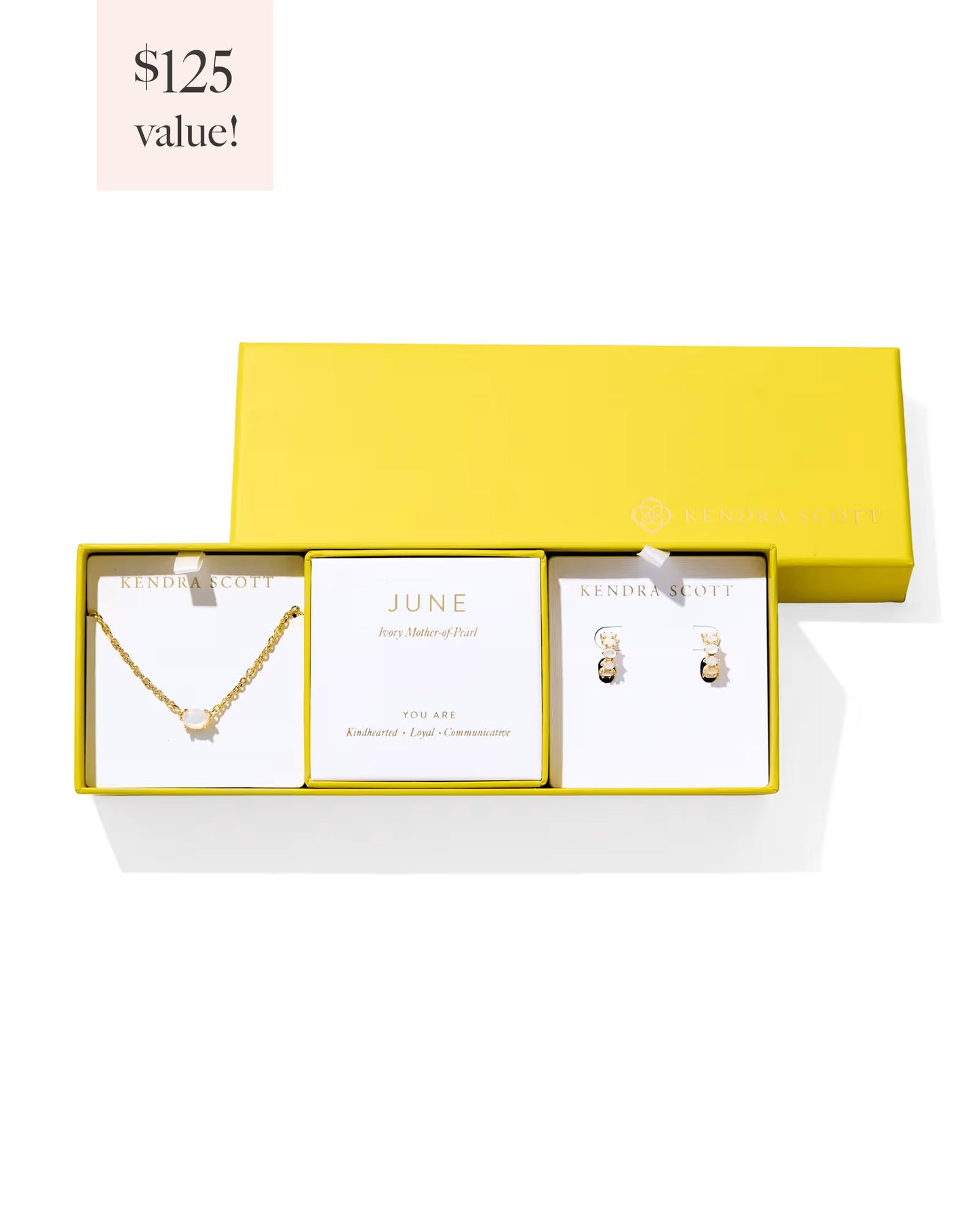 Kendra Scott Cailin Birthstone Gift Set Gold Ivory Mother Of Pearl-Kendra Scott-G00086GLD-The Twisted Chandelier