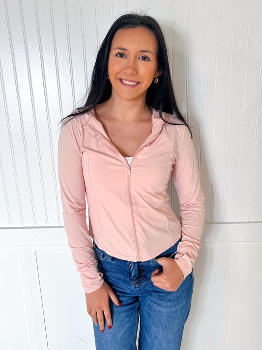 Katie Dry Fit Zip Up Lightweight Jacket-Apparel & Accessories-blu pepper-11/13/24,1st md,Bin a4,OGP 52.99,Tops Collection-The Twisted Chandelier