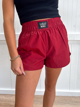 Laken Lulu Mac Shorts - Maroon