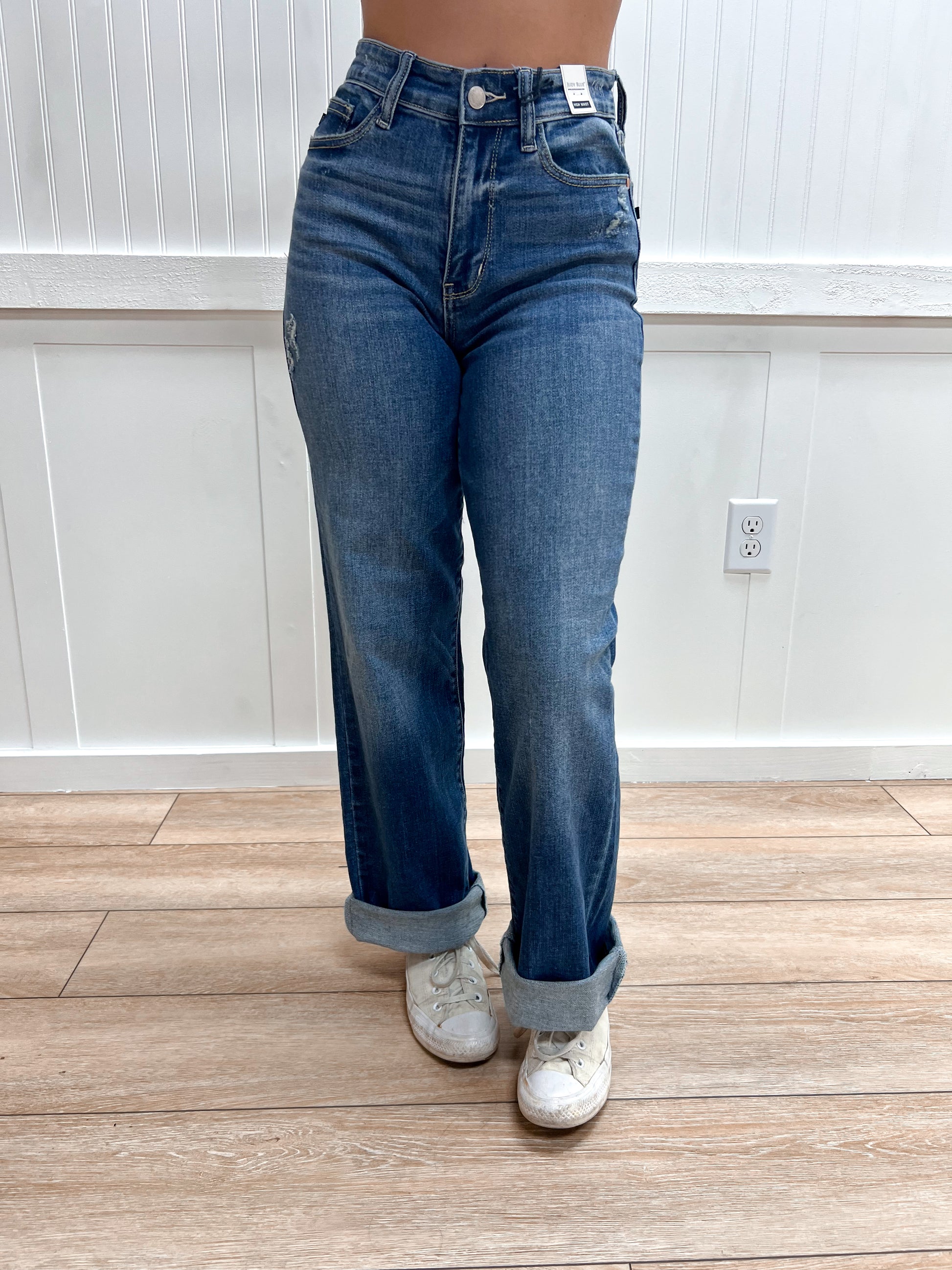 Roxie Dark Wash 90's Straight Leg-Judy Blue Jeans-BIN A2,bottoms,FD 08/26/25-The Twisted Chandelier