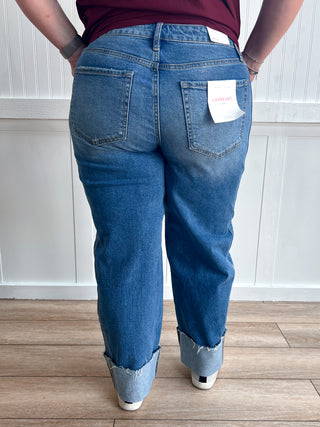 Collins High Rise Cuffed Barrel Jeans-Pants-Lovervet by VERVET-bottoms,FD 07/25/26-The Twisted Chandelier