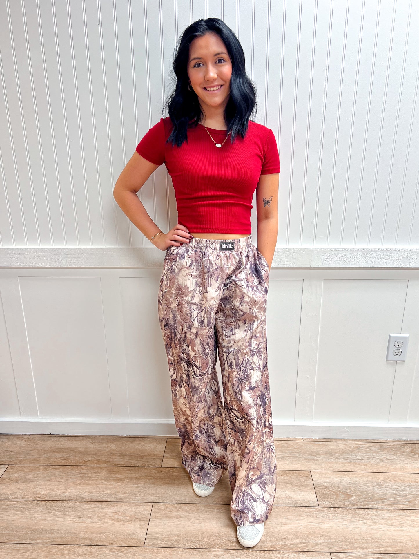 Elsie Boxer Pants - Dark Camo-Birdie & Co-bottoms-The Twisted Chandelier